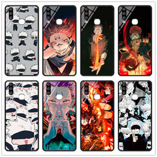 เคสโทรศัพท์มือถือกระจกนิรภัย แบบแข็ง กันกระแทก ลายการ์ตูนอนิเมะ Jujutsu Kaisen Yuji Itadori Gojo Satoru สําหรับ vivo Y12 Y15 Y17 1901 1902 1904 Y11 1906