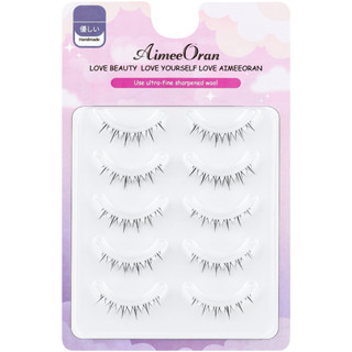 Aimeeoran ขนตาปลอม เปลวไฟ ขนาดเล็ก 5 แถว สีดํา ขนตาล่าง ขนตาปลอม บาง ธรรมชาติ แต่งหน้า เครื่องมือขยาย