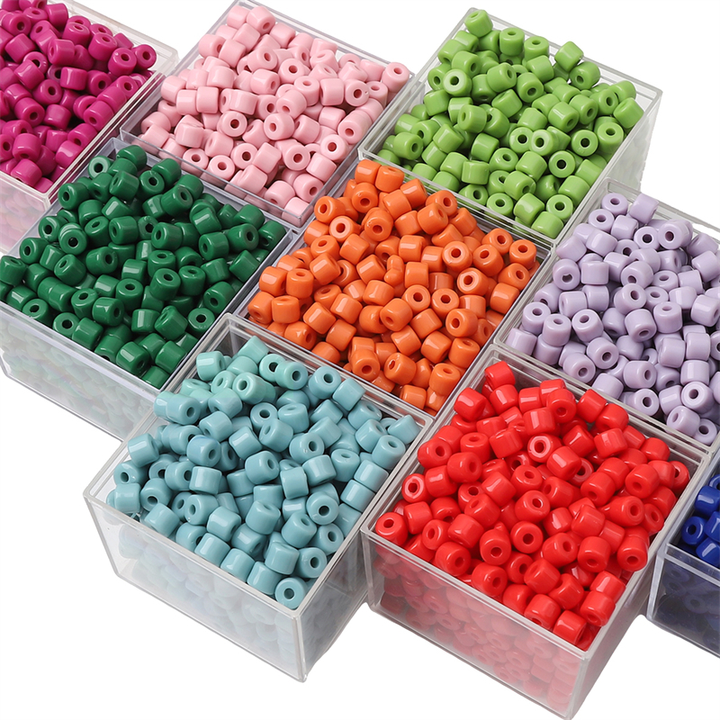 ลูกปัดอะคริลิค ทรงกระบอก ขนาด 6 มม. หลากสี สําหรับทําเครื่องประดับ สร้อยคอ สร้อยข้อมือ แฮนด์เมด DIY - รูปที่ 5
