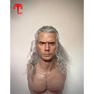 Xt001 โมเดลหัวตุ๊กตาฟิกเกอร์ Henry Cavill Demon Hunter Geralt สเกล 1/6 สําหรับฟิกเกอร์ 12 นิ้ว