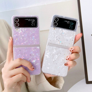 เคสโทรศัพท์มือถือ PC แบบแข็ง บางพิเศษ แต่งกลิตเตอร์ หรูหรา สําหรับ Samsung Z Filp 5 4 3