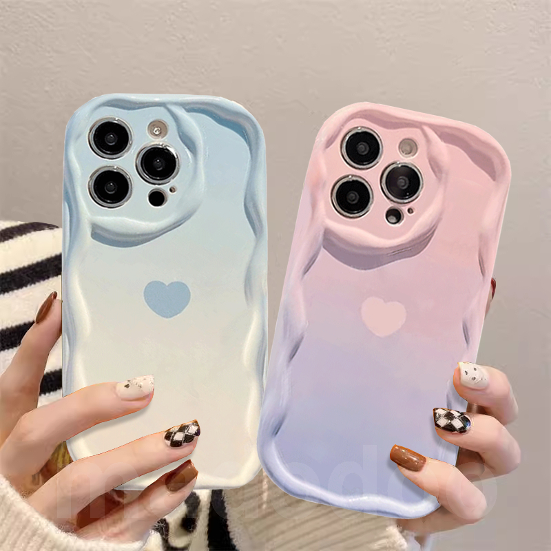 เคสซัมซุง For Samsung Galaxy A57 A37 A56 A36 A26 A17 A06 A16 A55 A35 A25 A15 A05 A05S A54 A34 A24 A14 A73 A72 A53 A52 A52S A33 A23 A13 A12 A32 A22 A02 A02S A03S A04 M34 M32 M12 J7 Prime ins Blue Purple Love Cute Soft Phone Case NY 31