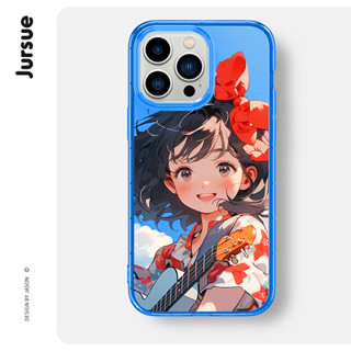 JURSUE เคสไอโฟน เคสซิลิโคนนุ่มกันกระแทกการ์ตูนน่ารักตลก เคสโทรศัพท์ Compatible for iPhone 15 14 13 12 11 Pro Max SE 2020 X XR XS 8 7 พลัส XYH1963