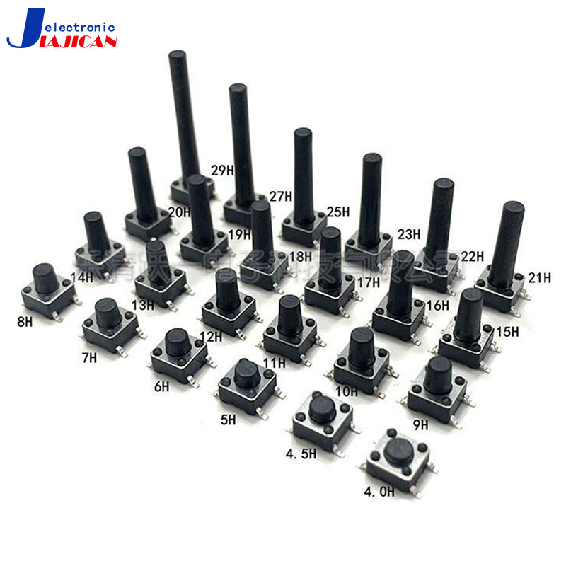 สวิตช์ปุ่มกด 6x6x4.3 6.5 7.5 8.5 6x6x4.5 6.7 8 9 10 11 12 13 14H กันอุณหภูมิสูง เป็นมิตรกับสิ่งแวดล้อม