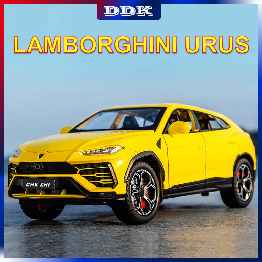 Ddk 1:24 LAMBORGHINI URUS Diecast โมเดลรถยนต์ โลหะผสม มีเสียง และไฟ ของเล่นสําหรับเด็ก ของขวัญวันเกิด เพื่อน ของขวัญคริสต์มาส