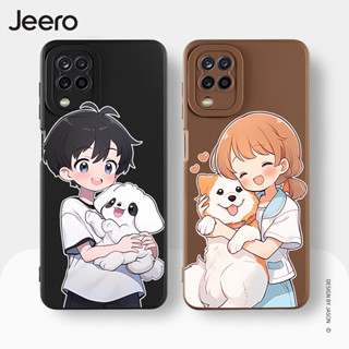 Jeero เคสคู่ เคสซัมซุง คู่รัก ขอบเหลี่ยมกันกระแทกซิลิโคนนุ่มน่ารักตลก เคสโทรศัพท์ SAMSUNG A03 A12 A13 A51 A32 A52 A52S 5G M12 M32 พลัส HFE2666