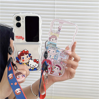 เคสป้องกันโทรศัพท์มือถือ tpu แบบนิ่ม กันกระแทก เต็มเครื่อง พร้อมสายคล้อง สําหรับ OPPO Find N2 Find N2