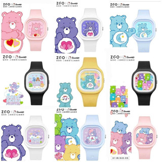 นาฬิกาข้อมือควอตซ์แฟชั่น สายซิลิโคนนิ่ม กันน้ํา ลาย Care Bears Sanrio Kuromi Melody Hello Kitty Cinnamoroll Stitch คุณภาพสูง ให้เป็นของขวัญได้ สําหรับเด็กนักเรียน