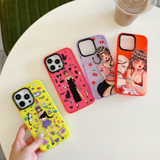 [Case Tify] เคสโทรศัพท์มือถือ TPU นิ่ม กันกระแทก ลายเด็กผู้หญิง เชอร์รี่ ไข่มุก สําหรับ iPhone 14 Pro MAX 12 13 Pro MAX 13 11