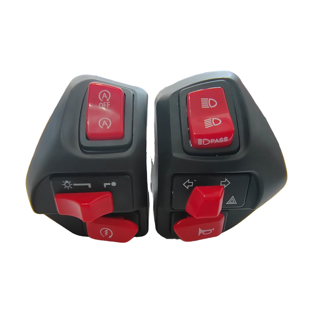 (RED)AEROX155 NVX155 LC135 สวิตซ์แฮนด์ R/H L/H(NVX 135 LC)ปุ่ม PASS 1 ชุด
