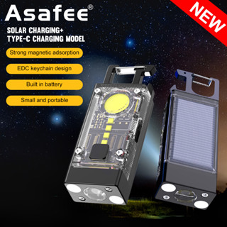 Asafee พวงกุญแจไฟฉาย LED อเนกประสงค์ พร้อมแบตเตอรี่ในตัว TYPE-C