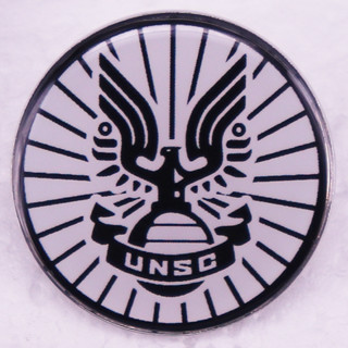 Halo UNSC เข็มกลัดโลหะ รูปโลโก้อวกาศ เครื่องประดับ