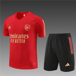 เสื้อกีฬาแขนสั้น ลายทีมชาติฟุตบอล Arsenal 2023-24 และกางเกงขาสั้น สําหรับเด็ก