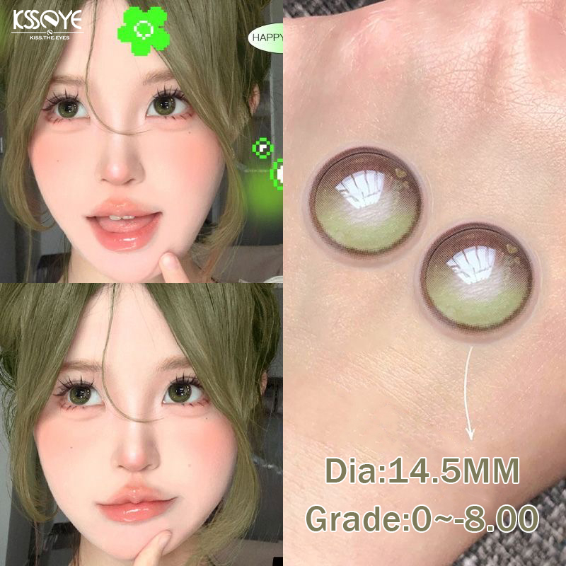 【COD&grade Lens】คอนแทคเลนส์ บิ๊กอาย สีเขียว 14.5 มม. พร้อมเคสเลนส์