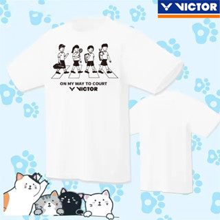 Victor 2023 ใหม่ เสื้อแบดมินตัน ผู้ชายและผู้หญิง แห้งเร็ว เสื้อแขนสั้น ฤดูร้อน การแข่งขัน การฝึกกีฬา เสื้อปิงปอง เสื้อเทนนิส เสื้อเทนนิส เสื้อยืดทัวร์นมาเน็ต