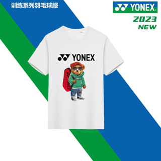 เสื้อกีฬาแขนสั้น ลายทีมแบดมินตัน Yonex สําหรับผู้ชาย และผู้หญิง 2023