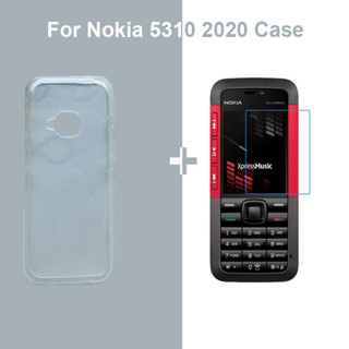 สําหรับ nokia 5310 2020 เคส + ฟิล์ม ซิลิโคน TPU ฝาครอบโทรศัพท์ Funda Coque On สําหรับ nokia 5310 2020 เคส + เคสป้องกันฟิล์ม