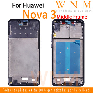 ใหม่ อะไหล่กรอบหน้าจอ LCD ด้านหน้า และด้านหลัง สําหรับ Huawei Nova 3