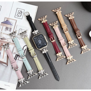 สายนาฬิกาข้อมือหนัง ลายผึ้ง หรูหรา สําหรับ Watch Series 8 7 6 5 4 3 2 1 SE SE2 Ultra 40 มม. 41 มม. 49 มม. 44 มม. 45 มม. 38 มม. 42 มม.