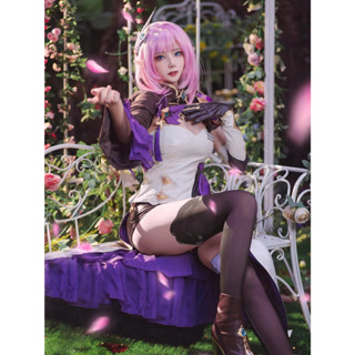 Honkai: Star Rail elysia cosplay Costume ขนาดพลัส คอสเพลย์ เครื่องแต่งกายเครื่องแบบฮาโลวีนปาร์ตี้ชุดผู้หญิง  คอสเพลย์วิกผมเครื่องแต่งกายสูท Game cos Suit Two-Dimensional Anime Costumes Full Set Female爱莉希雅崩坏3