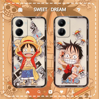 ใหม่ เคสโทรศัพท์มือถือแบบนิ่ม ใส กันรอยเลนส์กล้อง ลายการ์ตูนลูฟี่น่ารัก แฟชั่น สําหรับ VIVO Y27 4G 5G V27e V27 Y36 Y02t Y02 V25 Pro V25e Y35 2022 Y22 Y22S V27e