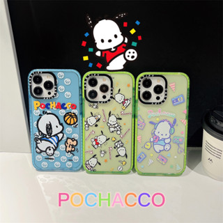 Original glitter CASE.TIFY Pochacco Phone Case for iphone 14 14pro 14promax 12 12ProMax 13promax 13 case High-end shockproof hard case Cute cartoon figure pattern iPhone 11 case Official New Design Style Blue Green