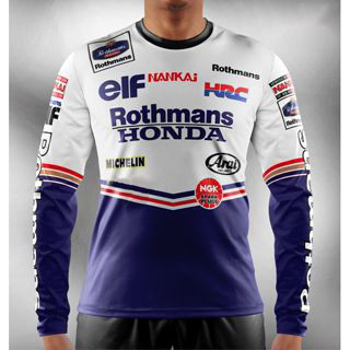 เสื้อยืด ROTHMANS สไตล์เรโทร แขนยาว