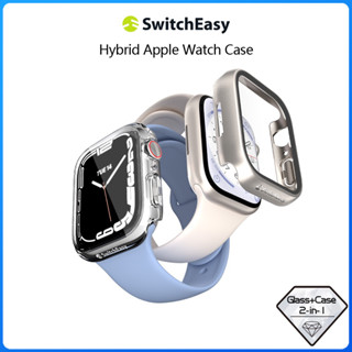 Switcheasy Hybrid 9H กระจกนิรภัยเคส Apple Watch สำหรับ Apple Watch Ultra (49 มม.) / Apple Watch 8/7 45-41 มม. กระจกนิรภัย + ตัวป้องกันหน้าจอกันชน