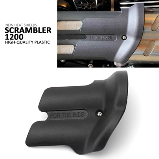 ใหม่ อุปกรณ์เสริมรถจักรยานยนต์ ท่อไอเสีย ทรงโค้ง สีดํา สําหรับ Scrambler Scrambler 1200