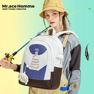 Mr. ace Homme Bag กระเป๋าเป้สะพายหลัง กระเป๋านักเรียน ขนาดเล็ก จุของได้เยอะ น้ําหนักเบา เรียบง่าย เหมาะกับใส่คอมพิวเตอร์กลางแจ้ง สําหรับผู้หญิง