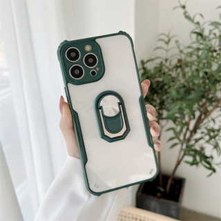 เคสโทรศัพท์มือถืออะคริลิคใส พร้อมแหวนขาตั้ง สําหรับ Samsung Galaxy A91 M80S A81 M60S Note 8 9 10 20 + Plus Pro Ultra S10 Lite M30S M21 A41 A51 A71