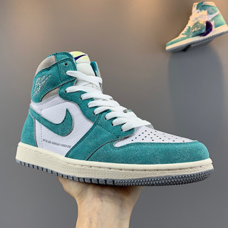 รองเท้าบาสเก็ตบอล Air Jordan 1 “Turbo green” Tiffany สีเขียวมิ้นท์  555088-311