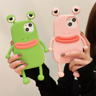 เคสซิลิโคน ลายการ์ตูนกบ สําหรับ iPhone 14 13 12 11 Pro Max