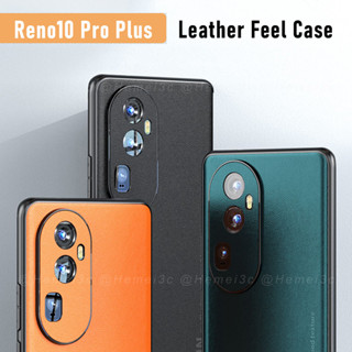 สําหรับ OPPO Reno10 Reno 10 Pro Plus Pro + 5G เคสแข็ง PC + เคสหนัง PU เคสโทรศัพท์