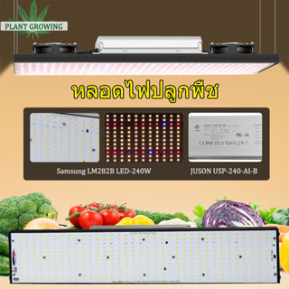 ไฟปลูกต้นไม้ 240W Samsunglm301h / 282b นำแสงเติบโตพืชสำหรับพืชเทคโนโลยีควอนตัมนำแผงไฟเติบโตสำหรับเรือนกระจก