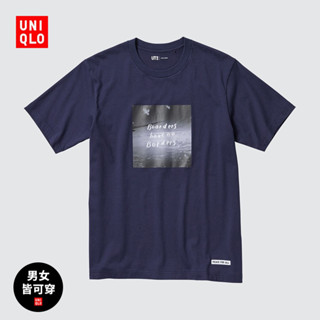 Uniqlo เสื้อยืด แขนสั้น พิมพ์ลาย สําหรับผู้ชาย ผู้หญิง UNIQLO