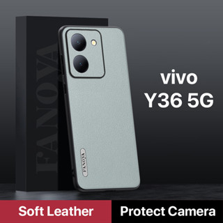 หนังฟอกฝาด เคส vivo Y36 5G Case สัมผัสที่สบาย ป้องกันลายนิ้วมือ กรอบTPUนุ่ม ป้องกันกล้อง ปกป้องหน้าจอ กันกระแทก