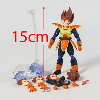 ฟิกเกอร์ PVC อนิเมะ Dragon Ball Z SHF Vegeta Battle Dress ของเล่นสําหรับเด็ก