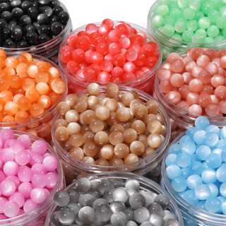 ลูกปัดเรซิ่น รูปตาแมว ทรงกลม ขนาด 10 มม. 12 มม. สีสดใส สําหร…