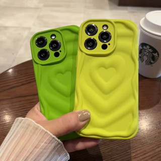 เคสโทรศัพท์ซิลิโคน TPU แบบนิ่ม ลายหัวใจ 3D สําหรับ iphone 11 12 13 14 Pro MAX 12Pro 13Pro 14Pro 12promax 13promax 14promax