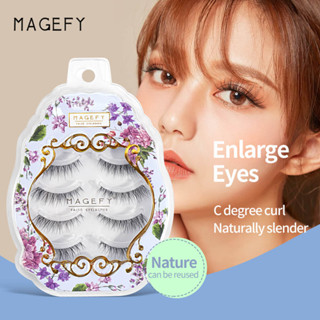 เครื่องมือแต่งหน้าขนตาปลอมธรรมชาติ Magefy 4 คู่สำหรับผู้หญิง