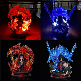 โมเดลฟิกเกอร์ PVC รูปปั้นอนิเมะ Naruto GK Shippuden Glow Susanoo Uchiha Itachi Uchiha Madara Luminescent ขนาด 12 ซม. ของเล่นสําหรับเด็ก