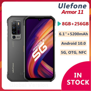 Ulefone Armor สมาร์ทโฟนไร้สาย 11 5G 6.1 นิ้ว Android 10 8GB +256GB กันน้ํา 48MP NFC