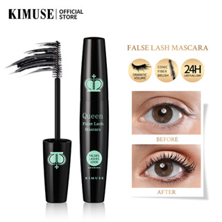 Kimuse Queen มาสคาร่าขนตาปลอม สีดํา หนา จากรากจรดปลาย กันน้ํา และติดทนนาน มาสคาร่าแต่งหน้าตา