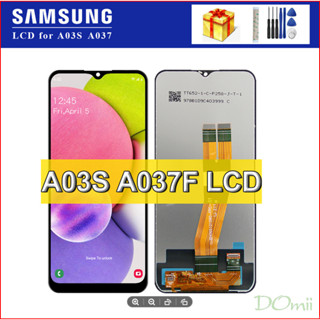 หน้าจอสัมผัสดิจิทัล LCD 6.5 แบบเปลี่ยน สําหรับ Samsung Galaxy A03S A037F A037M A037FD A03S