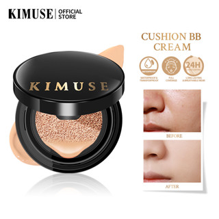 Kimuse คุชชั่นบีบีครีม รองพื้น เนื้อแมตต์ กันน้ํา ติดทนนาน สีดํา ทอง สําหรับแต่งหน้า