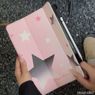 เคสกระจก ลายดาว พร้อมช่องใส่ดินสอ สําหรับ iPad 10.2 iPad Air 5th 4th 10.9 iPad Pro 11 9.7 7 8 9th Air3 pro10.5 10th