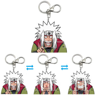 พวงกุญแจอะคริลิค จี้การ์ตูนนารูโตะ Jiraiya Motion แบบสร้างสรรค์ สําหรับห้อยกระเป๋า