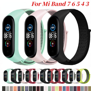 สายนาฬิกาข้อมือไนล่อน แบบเปลี่ยน สําหรับ Xiaomi Band 7 6 5 4 3 Miband