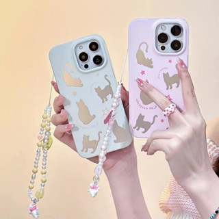 เคสโทรศัพท์มือถือ ลายการ์ตูน สีชมพู พร้อมสายโซ่คล้อง สําหรับ iPhone 11 12 12pro 12promax 13 13pro 13promax 14 14pro 14promax